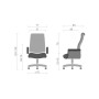 Офісне крісло Аклас Осавул, Шкіра LC-A Black/PU Black (00174390)