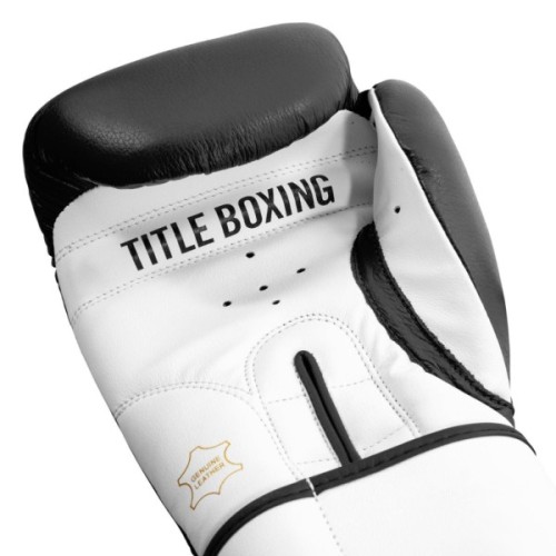 Боксерські рукавички Title Premier Leather Black/White M 12 oz (TSBG2 M BK/WH)
