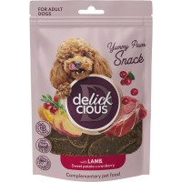 Ласощі для собак Delickcious з ягням, бататом і журавлиною 80 г (4820269147348)