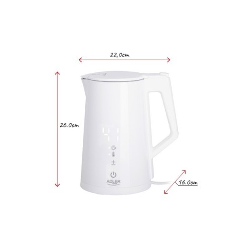 Електрочайник Adler AD 1345 white