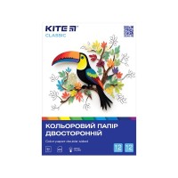 Кольоровий папір Kite А4 двосторонній Classic, 12арк/12 кол (K-287)