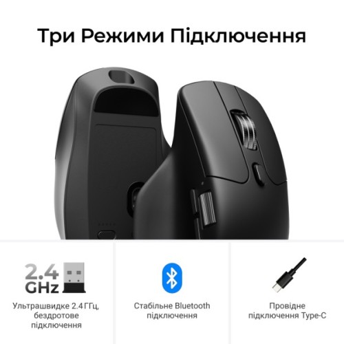 Мишка Keychron M6S Wireless/Bluetooth/USB Black (M6S-A72)