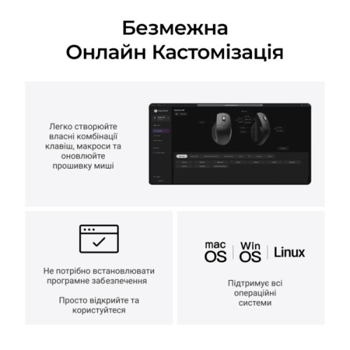 Мишка Keychron M6S Wireless/Bluetooth/USB Black (M6S-A72)