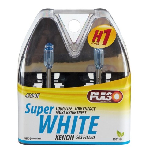 Автолампа PULSO H1/P14.5S 12v55w super white/plastic box (LP-12551)