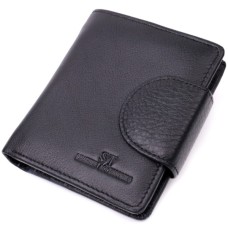Гаманець ST Leather З натуральної шкіри Чорний (22451)