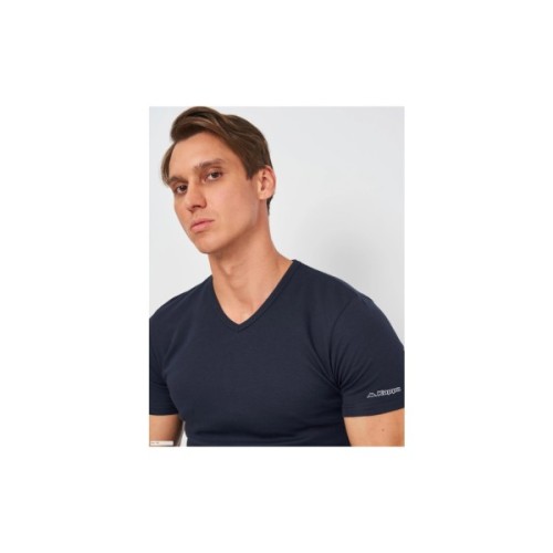 Футболка Kappa T-shirt Mezza Manica Scollo V K1316 BluNavy темно-синій M (8016279702509)