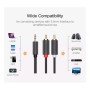 Кабель мультимедійний 3.5mm M to 2xRCA M 2.0m AV102 black Ugreen (10510)