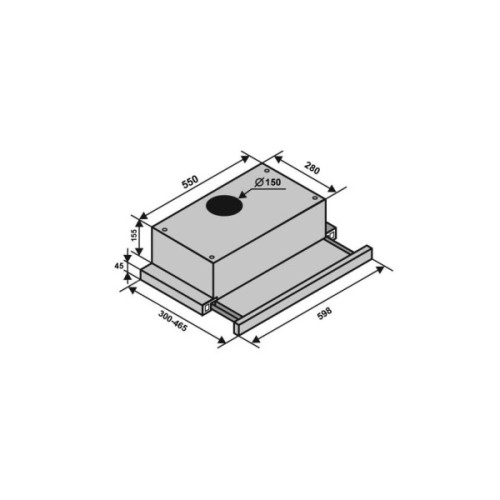 Витяжка кухонна Ventolux GARDA 60 BK (700) LED 2S