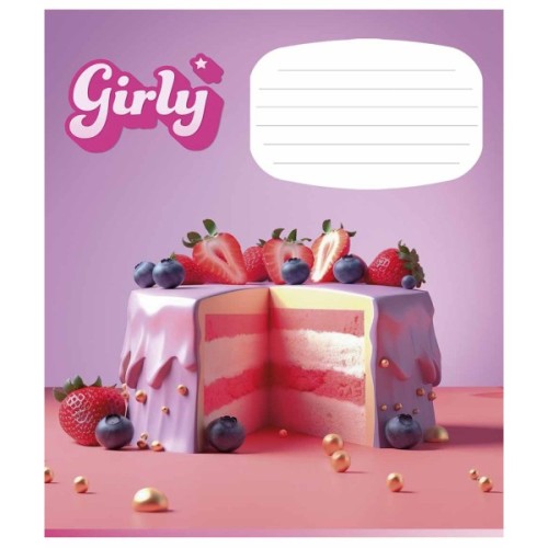 Зошит Школярик Girly 12 аркушів лінія (012-3330L)