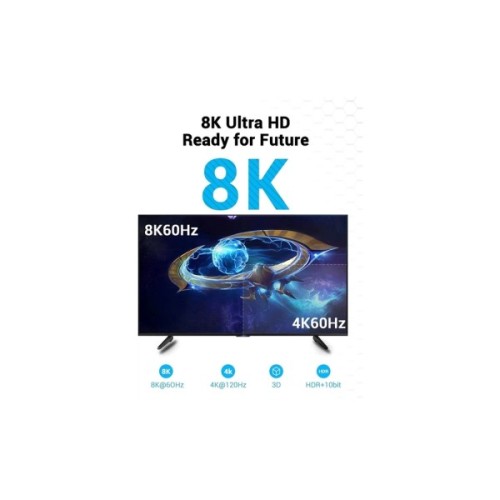 Кабель мультимедійний HDMI M to HDMI M 1.0m 8K60Hz black Vention (AANBF)
