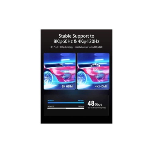 Кабель мультимедійний HDMI M to HDMI M 1.0m 8K60Hz black Vention (AANBF)