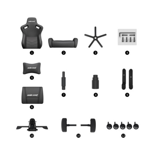 Крісло ігрове Anda Seat Kaiser 2 Size XL Black/Maroon (AD12XL-02-AB-PV/C-A05)