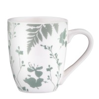Чашка Ardesto Capri, 320мл, порцеляна, біло-зелений (AR0432CWG)