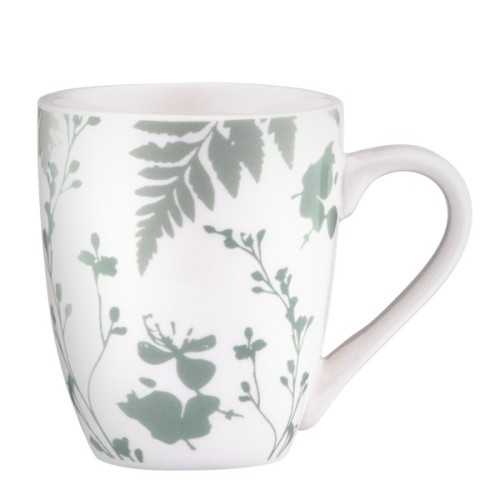 Чашка Ardesto Capri, 320мл, порцеляна, біло-зелений (AR0432CWG)