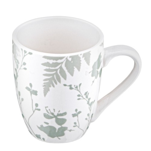 Чашка Ardesto Capri, 320мл, порцеляна, біло-зелений (AR0432CWG)