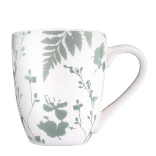 Чашка Ardesto Capri, 320мл, порцеляна, біло-зелений (AR0432CWG)