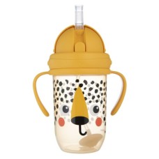 Поїльник-непроливайка Canpol babies BabiesBo з трубочкою і обтяжувачем, 270 мл, гепард (56/617_ora)