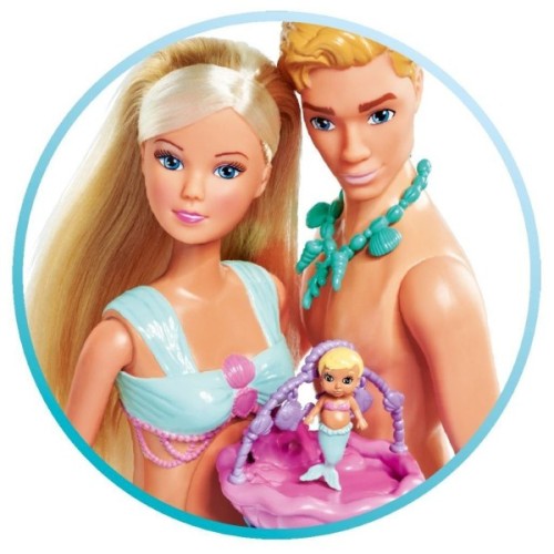 Лялька Simba набір Штеффі-вагітна та Кевін Сім''я русалок з малюком, аксесуари (5733524)