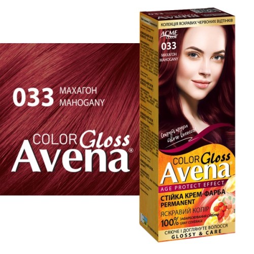 Фарба для волосся Acme Color Avena Gloss Color Стійка 033 - Махагон (4823115502704)