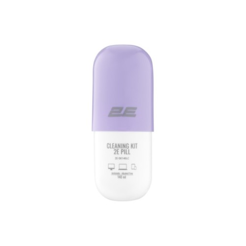 Спрей для очищення 2E PILL 140ml Liquid for office equipment +Microfibre 20 cm, white-lilac (2E-SK140LC)