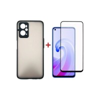 Чохол до мобільного телефона Dengos Kit for OPPO A76 case + glass (Black) (DG-KM-37)