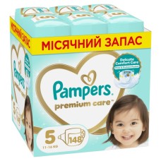 Підгузки Pampers Premium Care Розмір 5 (11-16 кг) 148 шт (8006540855973)