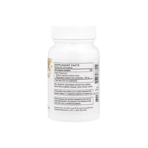 Вітамінно-мінеральний комплекс Thorne Екстракт розторопші, Siliphos, Milk Thistle Phytosome, 90 капсул (THR-73301)