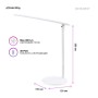 Настільна лампа ColorWay 4W з вбудованим акумулятором 1800 mAh USB in/out 5V*1A, white (CW-DL02B-W)
