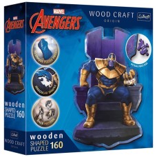 Пазл Trefl Wooden Marvel Heroes Танос на троні 160 елементів (5900511201840)