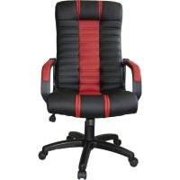 Офісне крісло Примтекс плюс Atlant combi soft D-5/B-6, екошкіра чорний/червоний (Atlant combi soft D-5/B-6)