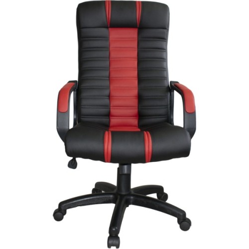 Офісне крісло Примтекс плюс Atlant combi soft D-5/B-6, екошкіра чорний/червоний (Atlant combi soft D-5/B-6)