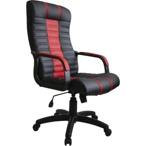 Офісне крісло Примтекс плюс Atlant combi soft D-5/B-6, екошкіра чорний/червоний (Atlant combi soft D-5/B-6)