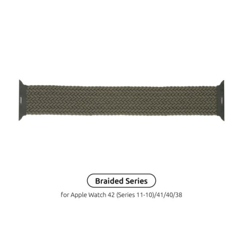 Ремінець до смарт-годинника Armorstandart Braided Solo Loop для Apple Watch 42 (Series 11-10)/41/40/38 Inverness Green Size 4 (132 mm) (ARM58064)