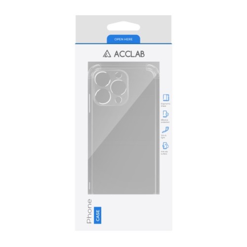 Чохол до мобільного телефона ACCLAB ShockProof Apple iPhone 13 Pro Transparent (1283126587856)