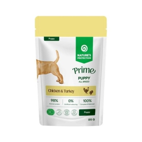 Вологий корм для собак Nature's Protection Prime Puppy Chicken and Turkey 85 г (NPPR47921)