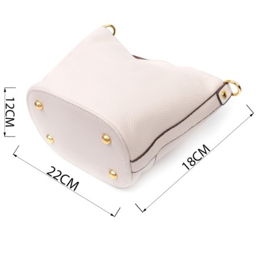 Сумка Vintage Компактна жіноча з автономною косметичкою всередині з натуральної шкіри Біла (22365)