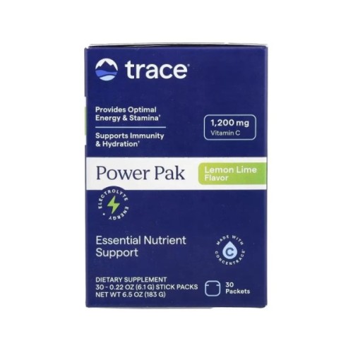 Вітамінно-мінеральний комплекс Trace Електроліти, смак лимон-лайм, Electrolyte Stamina PowerPak, 30 пакето (TMR00052)
