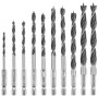 Набір свердл Einhell по дереву 10шт, 3-8мм, кейс (108733)