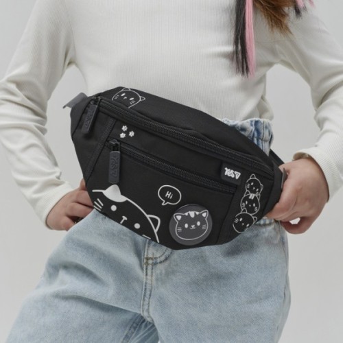 Сумка-бананка Yes Black Cat SP-36 (550553)