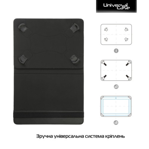 Чохол до планшета Armorstandart Silicone Hooks 12 Universal Tablet Black (ARM91206)