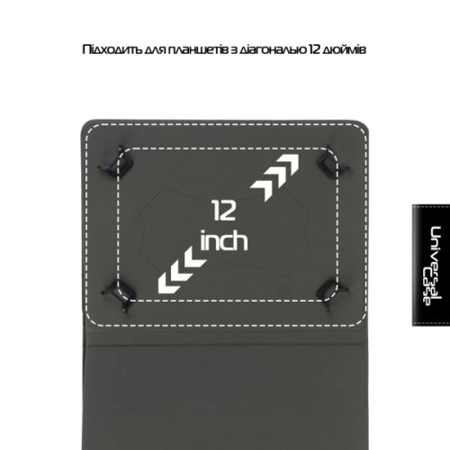 Чохол до планшета Armorstandart Silicone Hooks 12 Universal Tablet Black (ARM91206)