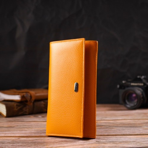 Гаманець Canpellini З натуральної шкіри Жовтий (21832)