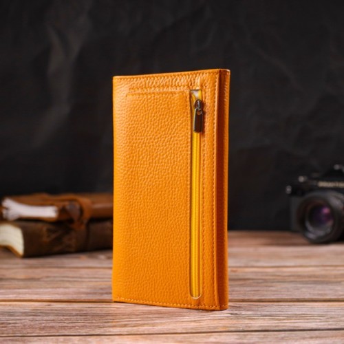 Гаманець Canpellini З натуральної шкіри Жовтий (21832)