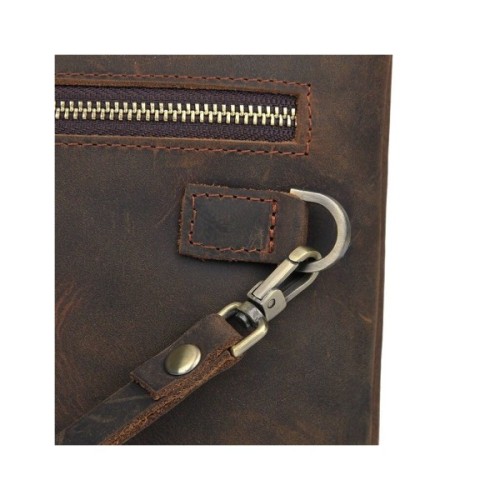 Сумка Vintage У шкірі Crazy horse Коричнева (14954)