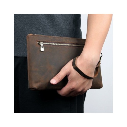 Сумка Vintage У шкірі Crazy horse Коричнева (14954)