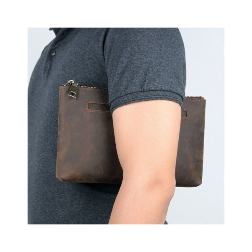 Сумка Vintage У шкірі Crazy horse Коричнева (14954)