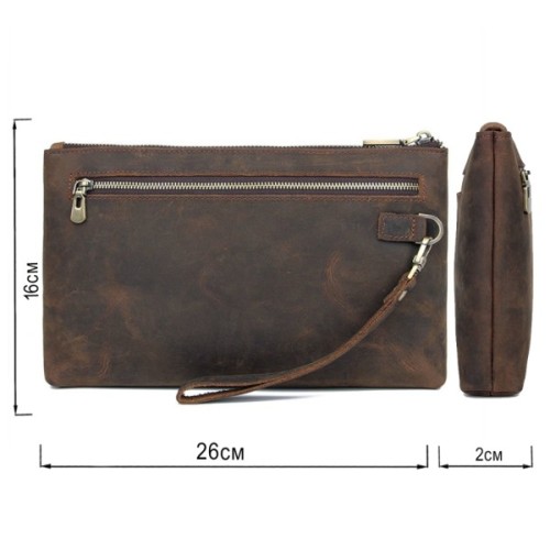 Сумка Vintage У шкірі Crazy horse Коричнева (14954)