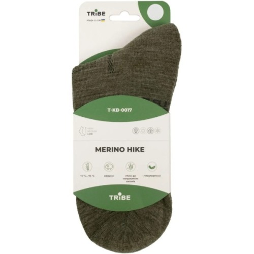 Шкарпетки Tribe Merino Hike T-KB-0017-olive, 38-40 (T-KB-0017-olive-38-40)
