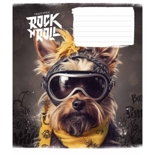 Зошит Школярик Rock star 12 аркушів коса лінія (012-3277L)