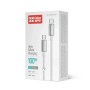 Дата кабель USB-C to USB-C 1.0m 5A 100W zinc alloy braided white ColorWay (CW-CBPDCC098-WT)